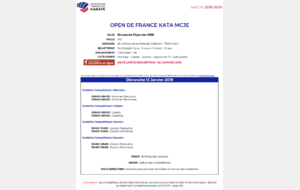 Open de France KATA MCJE